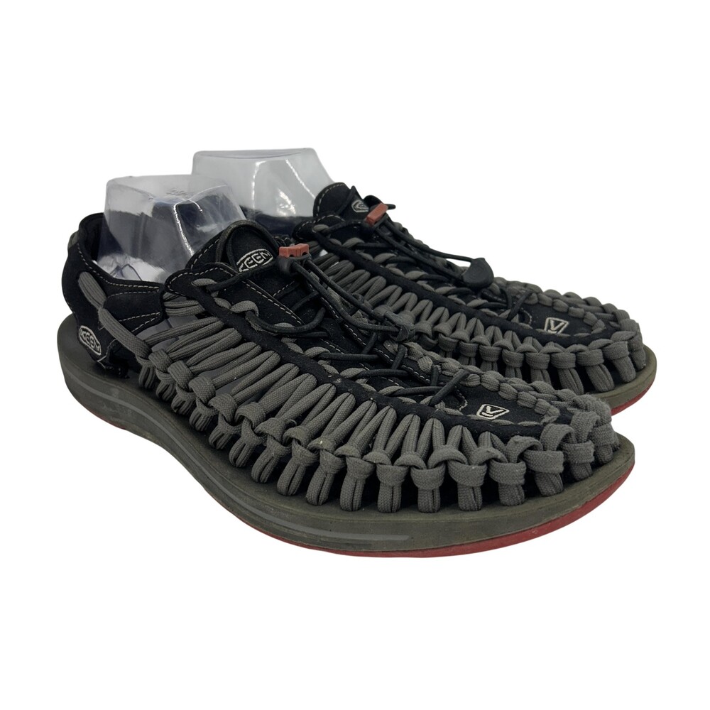 Keen Uneek Sandals Shoes Mens Size 12 Gray Braided Cord Outdoor 1019399 FLAW